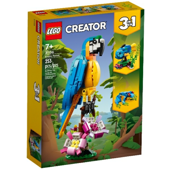 LEGO Creator Review: Exotic Parrot, Frog, or Fish (2023 Set   Creator 3 in 1 Exotic Parrot to Frog to Fish Animal Figures Building Toy